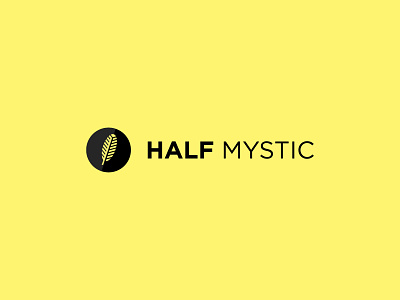 Half Mystic Logo creative idea creative logo leaf logo minimalist logo