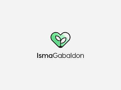 Isma Gabaldon Logo creative logo heart logo minimalist logo nature logo nature love logo