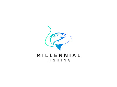 Millennial Fishing Logo creative logo fish logo fishing loho photography logo