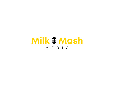 Milk & Mash Logo content creation creative idea creative logo media logo minimalist logo