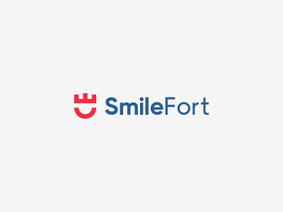Smile Fort creative logo fort logo minimalist logo smile logo