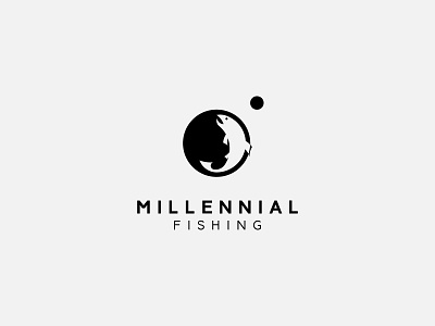 Millennial Fishing Logo camera logo creative idea creative logo fishing logo golden ratio logo minimalist logo