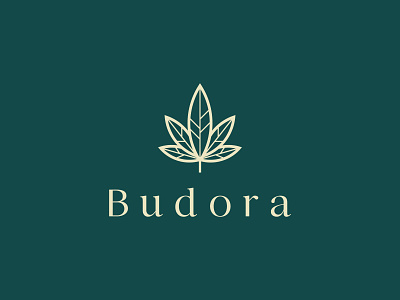 Budora Logo cannabis logo cbd logo creative logo leaf logo minimalist logo