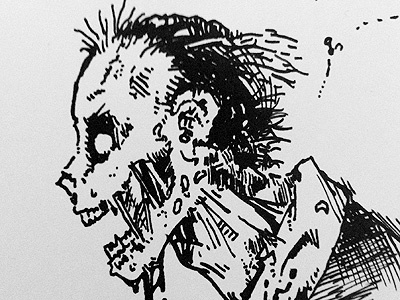 OOOOAAARRGGHH! comic comic book dead draw hand draw horror illustrator illustratrion indan ink ink living dead paper sketch walking dead zombi zombie zombies zombis