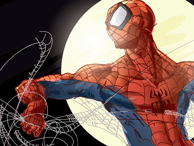 Spidey amazing araña blue dibujos draw illustration ilustracion marvel mexico monterrey red sketch spider spiderman web