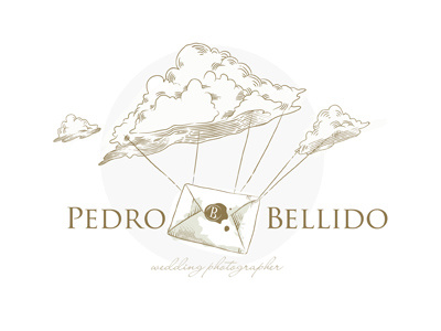 Pedro Bellido - Wedding photographer logo clouds dibujo hand draw illustration logo nubes photographer seal sello sobre wedding