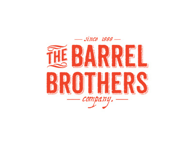 The Barrel Brothers - final logo company logo old orange since the typo typographic vintage