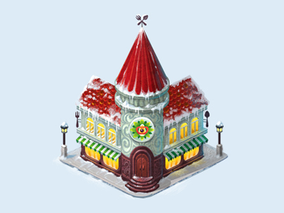French restaurant building game object