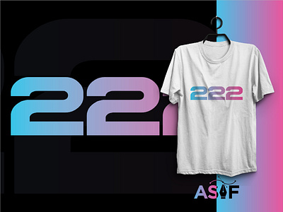Angel Number T-shirt Design 222 angel number asifhaque07 design tshirt design tshirt typography typography vector