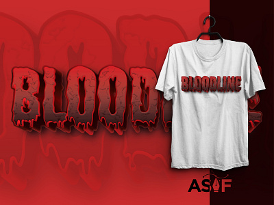 Bloodline- T-shirt design asifhaque07 blood drip design graphic design logo merchandise t shirt t shirt typography typography vector