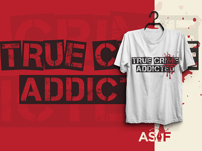 True Crime T-shirt: v2 asifhaque07 custom design graphic design podcast shirt podcast t shirt t shirt t shirt t shirt design t shirt typography true crime true crime shirt typography