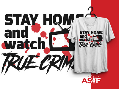 True Crime T-shirt: v5 asifhaque07 custom design graphic design podcast shirt podcast t shirt t shirt t shirt design t shirt typography true crime true crime shirt typographic design typography