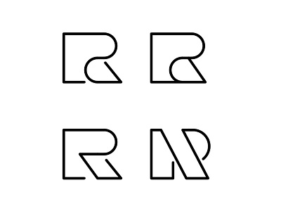 R Logo identity letterform logo