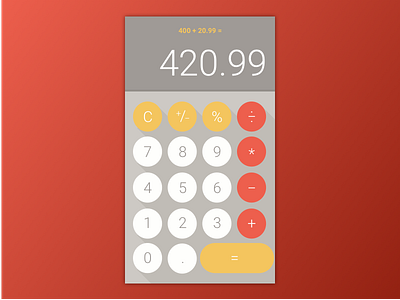 Calculator - Daily UI #004 004 dailyui