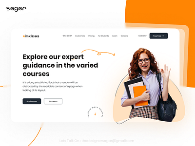 Educational Institute - Landing Page Design 💻 branding design designs e learning website education website figma graphic design illustration landing page design minimal minimal design ui ui design uiux web designs website website design