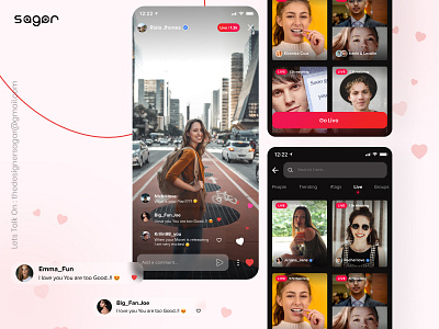 Live App Concept app design branding chat screen figma graphic design live app minimal social app ui uidesign