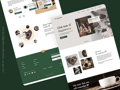Coffee Shop Landing Page branding design figma landing page design ui website design