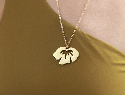 Studio Pell - JEWELRY DESIGN cut out design floral flower gold illustration jewelry necklace simple