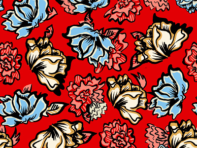 Floral print FINI BRAUN fashion floral hand drawn illustration pattern pattern design print print design surface design textile design