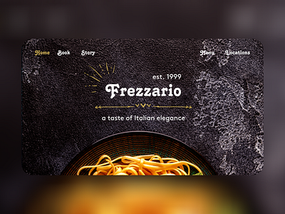 Italian Restaurant concept design landing page landing page concept landing page design landing page ui ui uidesign ux uxdesign