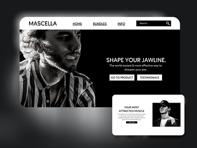 Mascella: Jaw Line Exerciser agency agency website app concept design landing page landing page concept landing page design landing page ui ui uidesign ux uxdesign