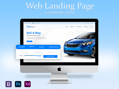 Car Sell & Buy Web Landing Page design landing page ui landingpage uiux web web application web application design web design web landing page webdesign