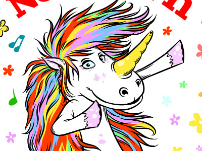 Nosecorn animal art cartoon character children comics creature fantasy illustration kokomba unicorn vectorart