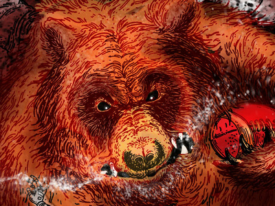 Football Bear Tshirt Design animal bear design drawing illustration art kokomba merchandise design sport tshirt