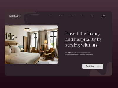 Concept design | Hotel website landing page