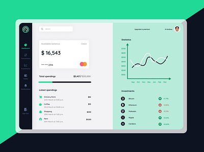 Finance Tracker Website adobe illustrator adobe photoshop adobexd branding design figma finance tracker illustration investments logo online wallet ui ux vector