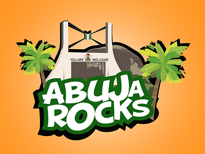 Abuja Rocks Logo Design art design flat illustration illustrator logo minimal vector web website