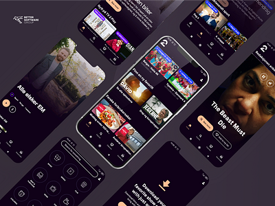 VOD mobile application android case study design film illustration ios mobile app navigation netflix ott player screens software house stream streaming tv show ui video