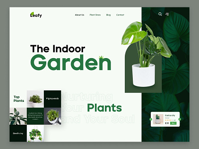 Leafy- Indoor Plants UI design