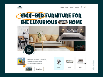 High-End Furniture Landing page