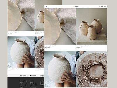 Midea - website concept for ceramic pottery studio