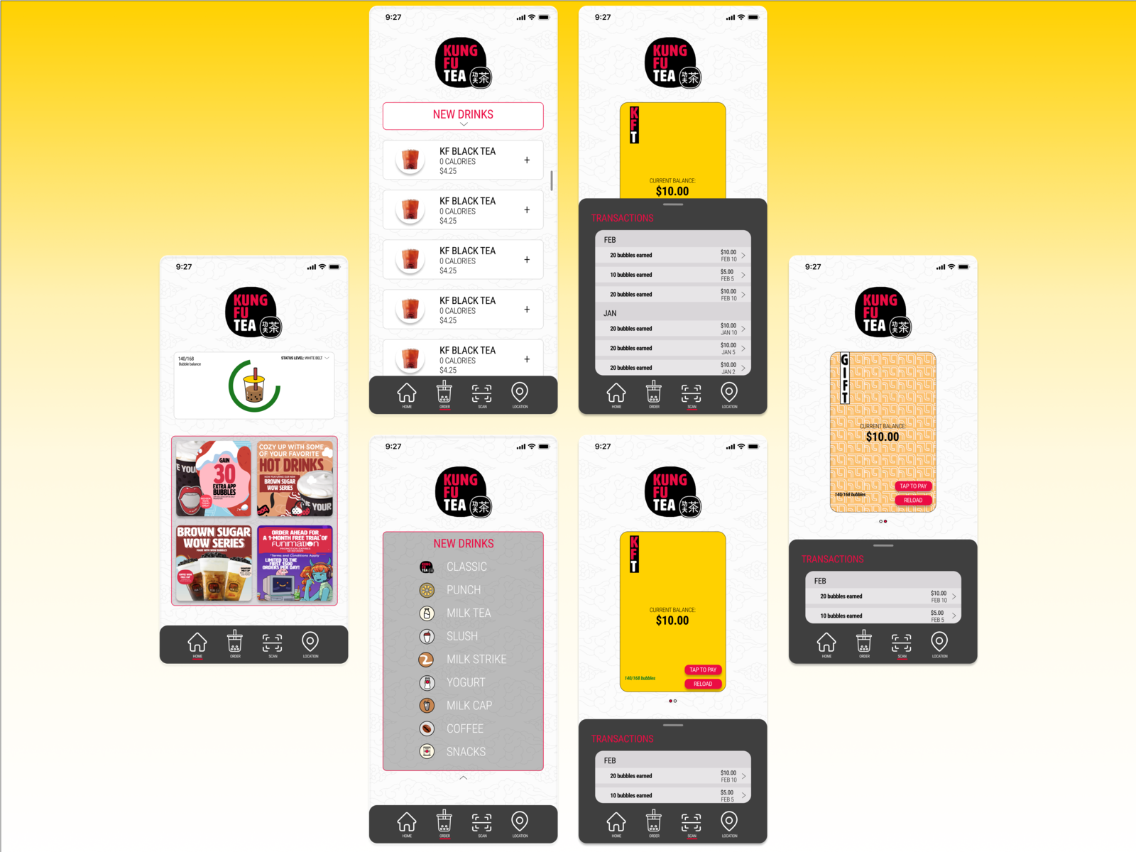 Kung Fu Tea App Redesign by Tasneem Islam on Dribbble
