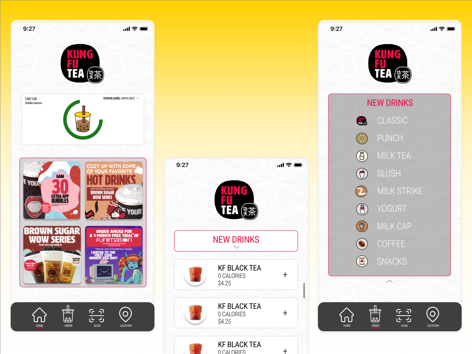 Kung Fu Tea App Redesign by Tasneem Islam on Dribbble