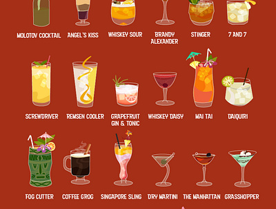 Drinks! digital illustration drawing illustration