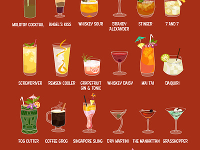 Drinks! digital illustration drawing illustration