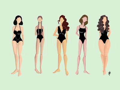 General Basic body type-unbasic-Part I 2d character adobephotoshop character design digital illustration digitalart doodle doodleart illustration sketch