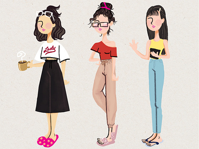 Work from home fashion 2d 2d character adobephotoshop character design digital illustration digitalart doodle girl illustration illustration sketch