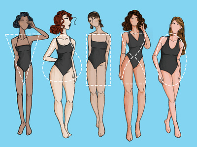 General Body Type-Part II bodytype character design design digital illustration digitalart doodle doodleart fashion graphic design illustration procreate sketch