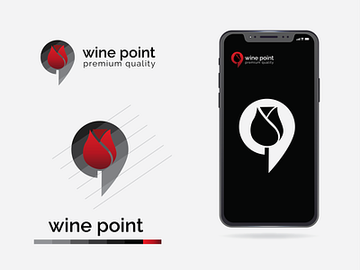 Wine Point- logo design app design logo logo design logodesign logos minimal point vector wine wine glass wine logo wine point logo