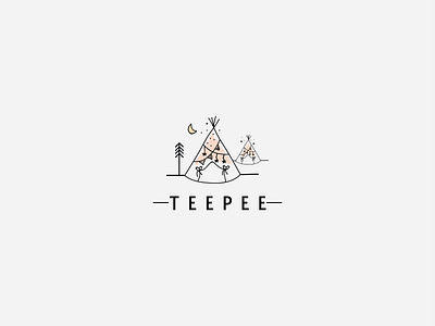 teepee logo brand identity branding design graphic design illustration logo logo design logo maker logos logotype minimal teeepe teepee tent teepee tent diy teepee tent for baby boy teepee tent for kids teepee tent large tipi vector