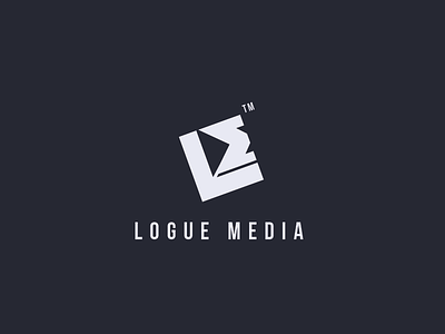 Logue Media initials l letter logo logue m media negative negative space play smart video