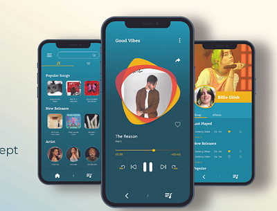 Music Player App UI Concept app design ui