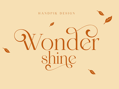 wondershine elegant serif font