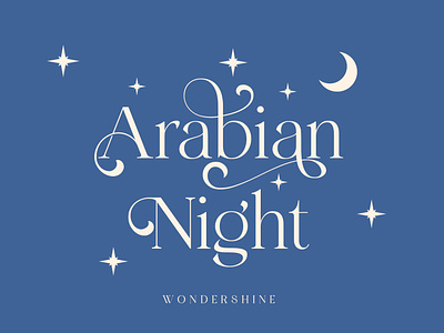 Arabian Night - wondershine elegant font