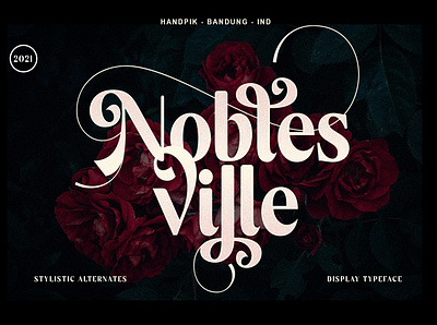 Noblesville - Display typeface design display font elegan elegant font handpik logo logo type noblesville font sans serif