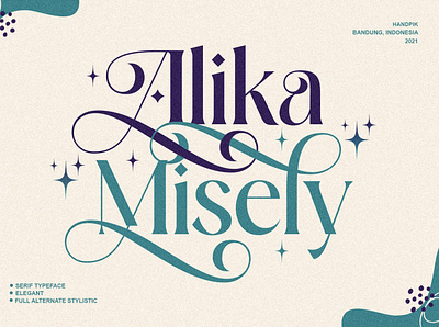 Alika misely typeface design display font elegant elegant font font design handpik illustration logo serif serif font serif typeface